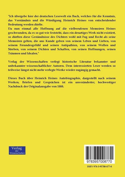 Produktbild: Heinrich Heines Autobiographie