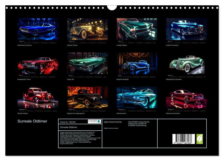 Produktbild: Surreale Oldtimer (Wandkalender 2026 DIN A3 quer), CALVENDO Monatskalender