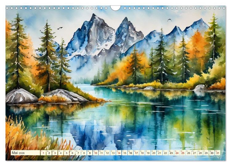 Produktbild: Sehnsucht Berge (Wandkalender 2026 DIN A3 quer), CALVENDO Monatskalender