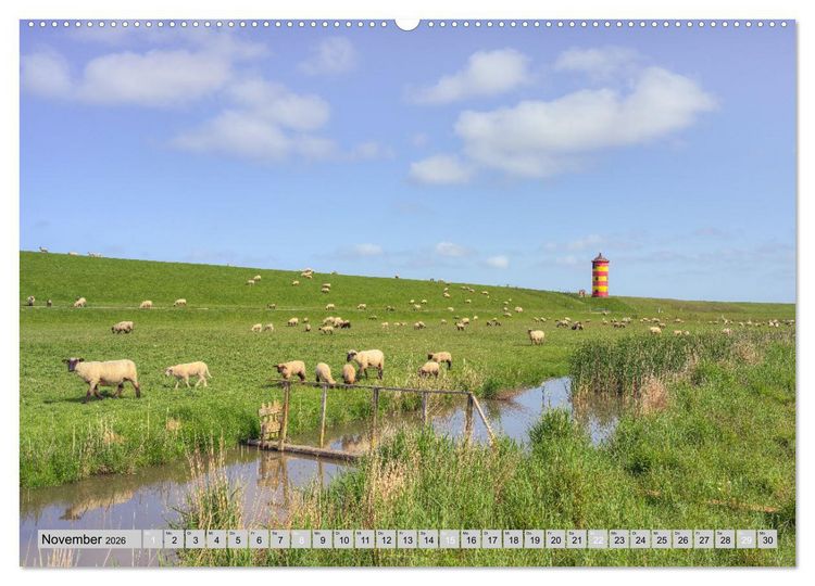 Produktbild: Wundersch&ouml;ne Nordsee - Faszinierende K&uuml;stenlandschaften (Wandkalender 2026 DIN A2 quer), CALVENDO Monatskalender