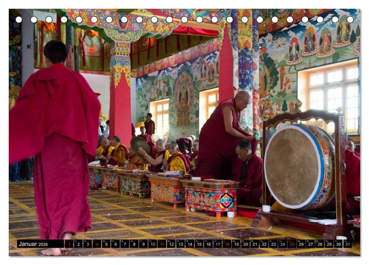 Produktbild: Buddhistisches Klein-Tibet (Tischkalender 2026 DIN A5 quer), CALVENDO Monatskalender