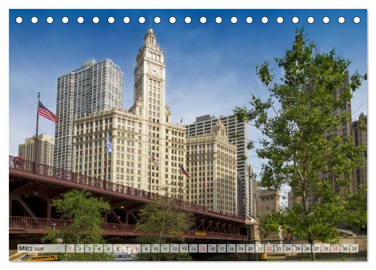Produktbild: CHICAGO Stadtzentrum (Tischkalender 2026 DIN A5 quer), CALVENDO Monatskalender