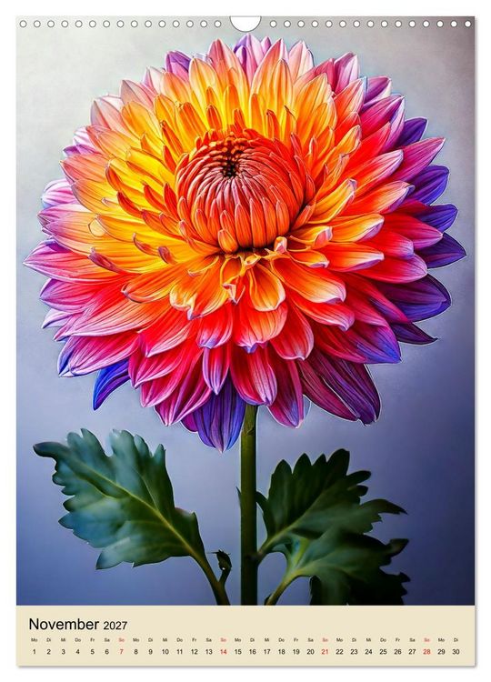 Produktbild: Solit&auml;r: Die Eleganz der Einzelbl&uuml;te (Wandkalender 2027 DIN A3 hoch), CALVENDO Monatskalender