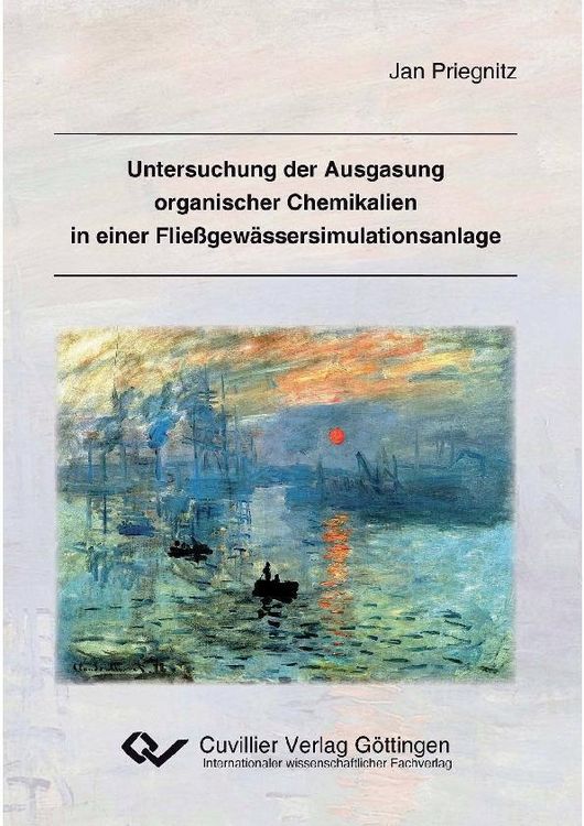 Produktbild: Untersuchung der Ausgasung organischer Chemikalien in einer Flie&szlig;gew&auml;ssersimulationsanlage