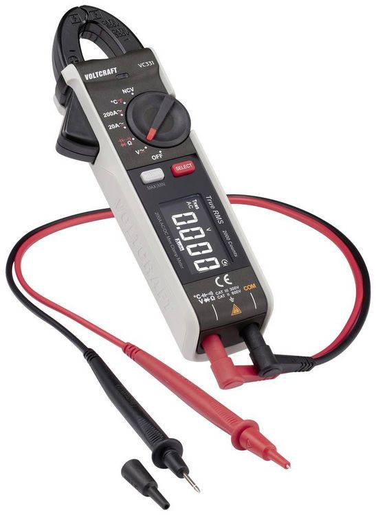 Produktbild: VOLTCRAFT VC-331 SE Stromzange CAT II 600 V, CAT III 300V Anzeige (Counts): 2000