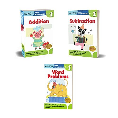 Produktbild: Kumon Grade 1 Set (3 Workbooks) Addition, Subtraction, Word Problems