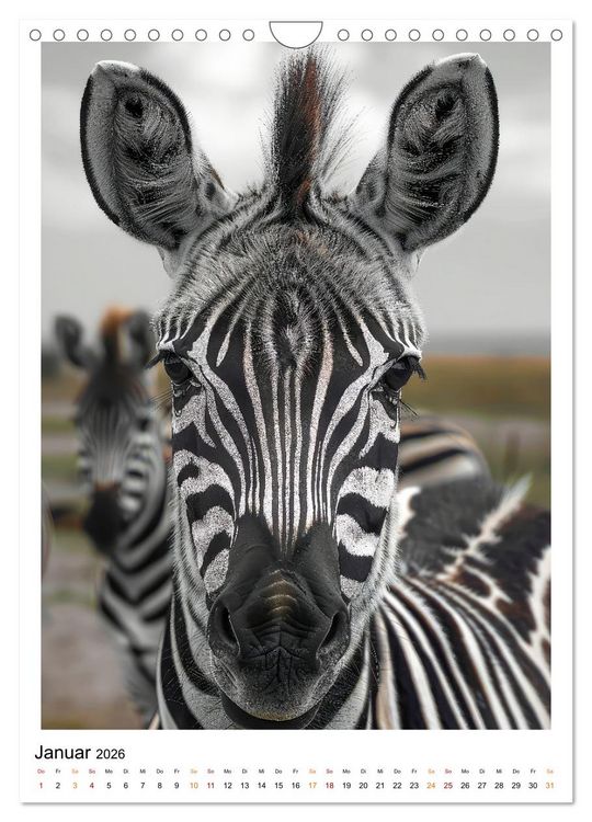 Produktbild: Afrikas Tierwelt - imposante K&ouml;pfe (Wandkalender 2026 DIN A4 hoch), CALVENDO Monatskalender