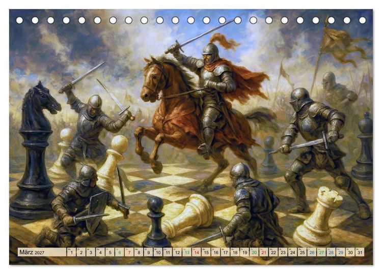 Produktbild: Strategie auf dem Schachbrett (Tischkalender 2027 DIN A5 quer), CALVENDO Monatskalender