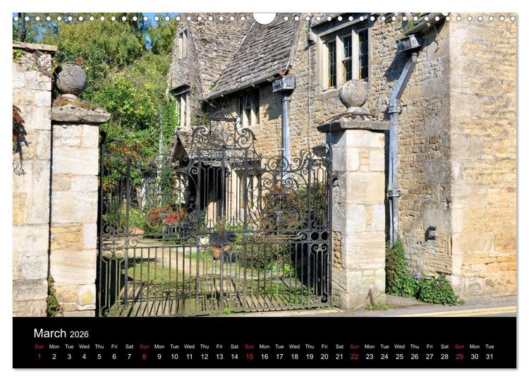 Produktbild: Cotswold Cottages (Wall Calendar 2026 DIN A3 landscape), CALVENDO 12 Month Wall Calendar