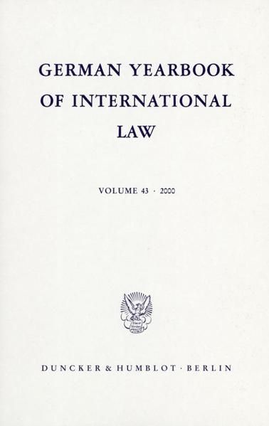 Produktbild: German Yearbook of International Law - Jahrbuch f&uuml;r Internationales Recht.