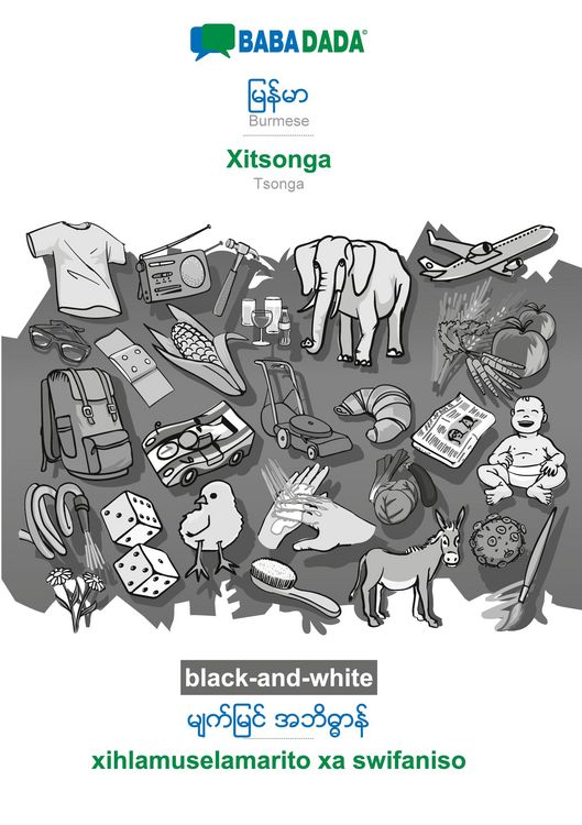 Produktbild: Burmese (in burmese script) - Xitsonga, visual dictionary, BW