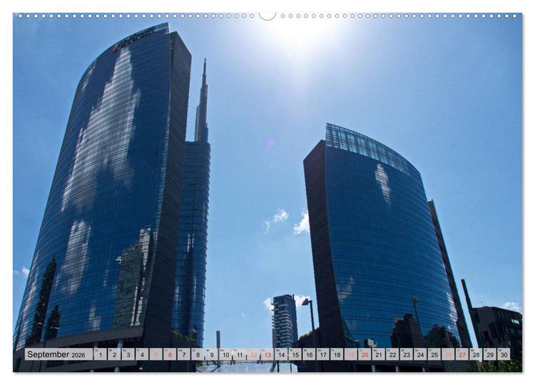 Produktbild: Neue Architektur in Mailand (hochwertiger Premium Wandkalender 2026 DIN A2 quer), Kunstdruck in Hochglanz