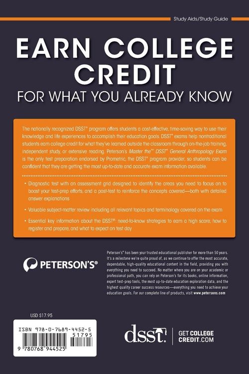 Produktbild: Master the Dsst General Anthropology Exam