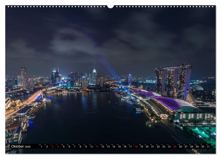 Produktbild: St&auml;dte S&uuml;dostasiens - Singapur & Kuala Lumpur (Wandkalender 2026 DIN A2 quer), CALVENDO Monatskalender
