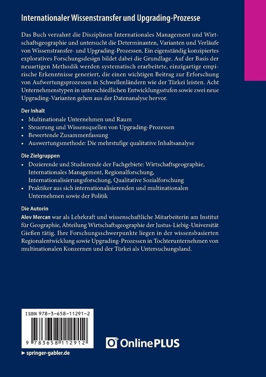 Produktbild: Internationaler Wissenstransfer und Upgrading-Prozesse