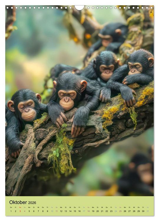 Produktbild: Einfach niedlich - Gruppenportraits (Wandkalender 2026 DIN A3 hoch), CALVENDO Monatskalender