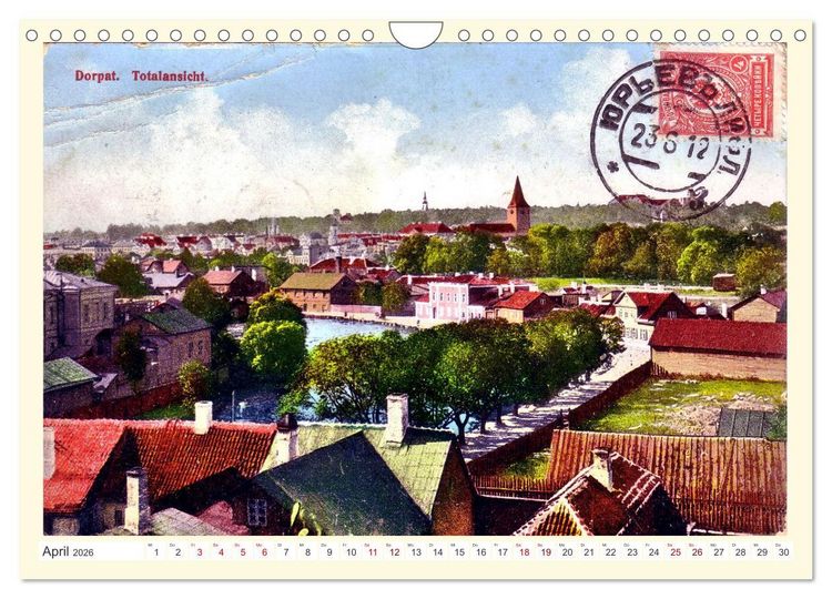 Produktbild: Gruss aus Dorpat - Tartu in historischen Ansichten (Wandkalender 2026 DIN A4 quer), CALVENDO Monatskalender