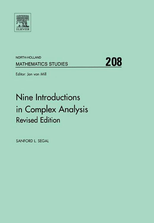 Produktbild: Nine Introductions in Complex Analysis - Revised Edition