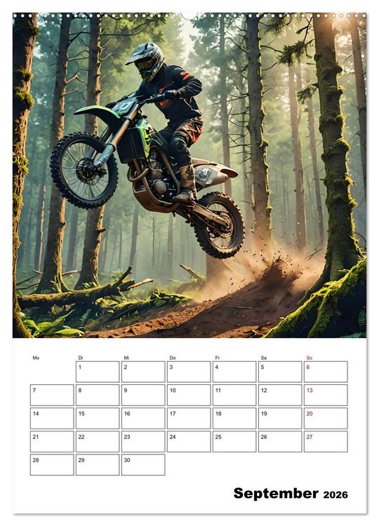 Produktbild: Vollgas und Adrenalin - Motocross-Action pur! (Wandkalender 2026 DIN A2 hoch), CALVENDO Monatskalender