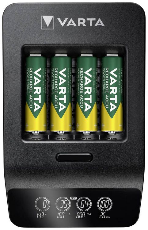 Produktbild: Varta LCD Smart Charger+ 4x 56706 Rundzellen-Ladeger&auml;t NiMH Micro (AAA), Mignon (AA)