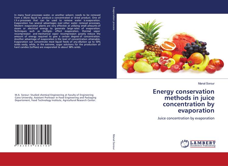 Produktbild: Energy conservation methods in juice concentration by evaporation