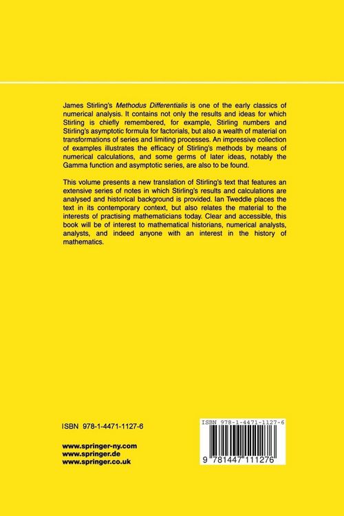 Produktbild: James Stirling&rsquo;s Methodus Differentialis