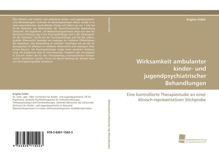 Produktbild: Wirksamkeit ambulanter kinder- und jugendpsychiatrischer Behandlungen