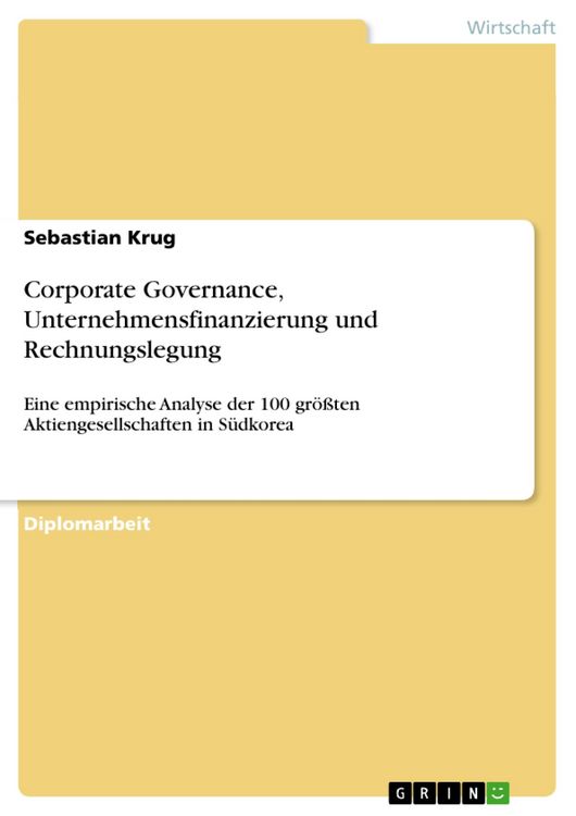 Produktbild: Corporate Governance, Unternehmensfinanzierung und Rechnungslegung