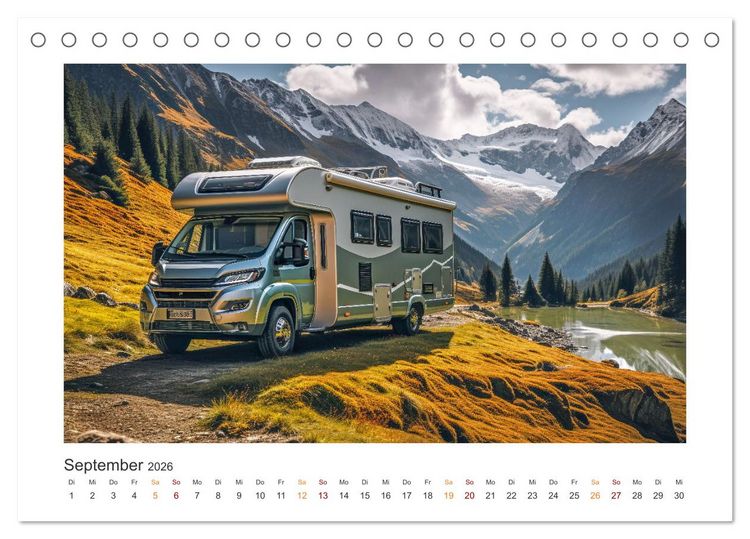 Produktbild: Abenteuer Camping (Tischkalender 2026 DIN A5 quer), CALVENDO Monatskalender