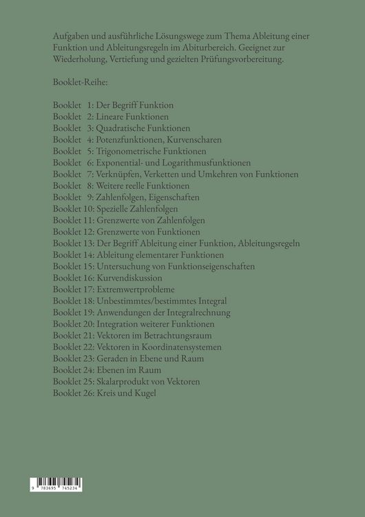 Produktbild: Mathematik f&uuml;r das Abitur