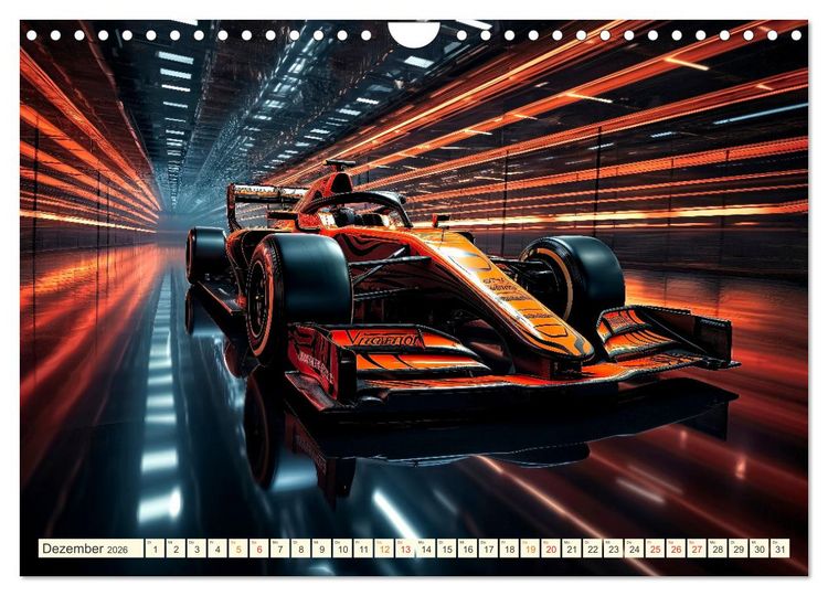 Produktbild: Rennwagen Fantasien (Wandkalender 2026 DIN A4 quer), CALVENDO Monatskalender