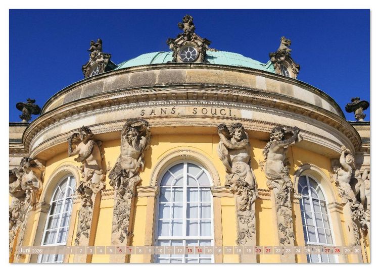 Produktbild: Sanssouci - Ohne Sorge - Schloss und Park (Tischkalender 2026 DIN A5 quer), CALVENDO Monatskalender