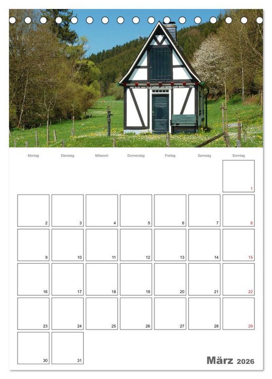 Produktbild: Das Siegerland (Tischkalender 2026 DIN A5 hoch), CALVENDO Monatskalender