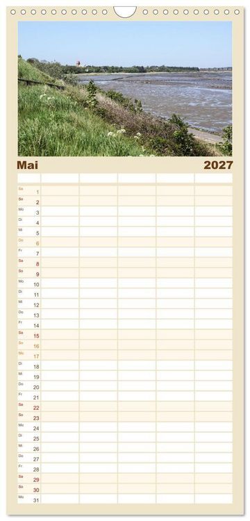Produktbild: Familienplaner 2027 - Vielf&auml;ltiges Sylt - Mehr als Strand mit 5 Spalten (Wandkalender, 21 x 45 cm) CALVENDO