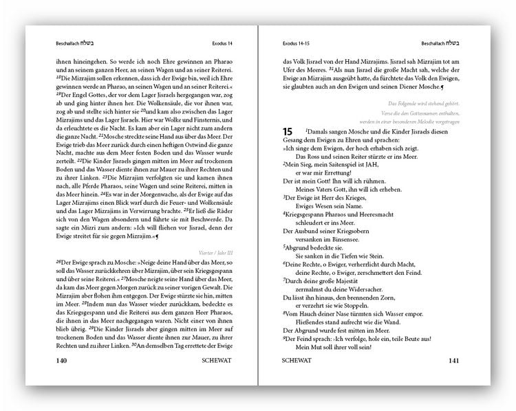 Produktbild: Die Tora nach der &Uuml;bersetzung von Moses Mendelssohn. Revision 2015