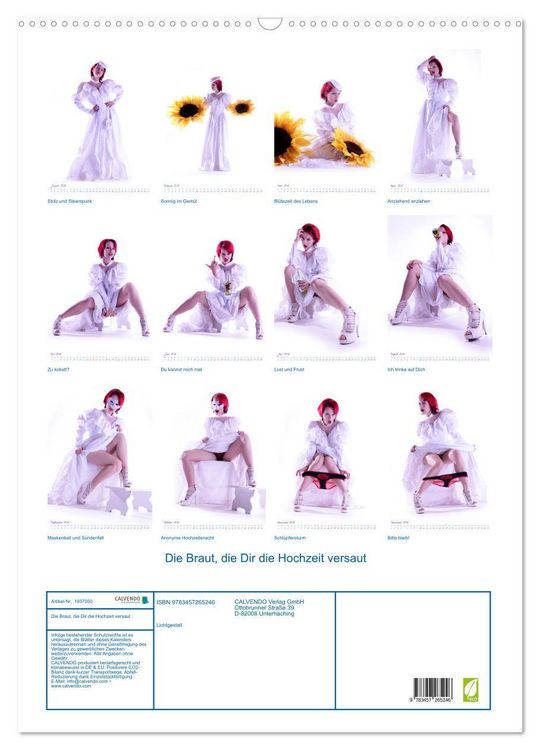 Produktbild: Die Braut, die Dir die Hochzeit versaut (Wandkalender 2026 DIN A2 hoch), CALVENDO Monatskalender