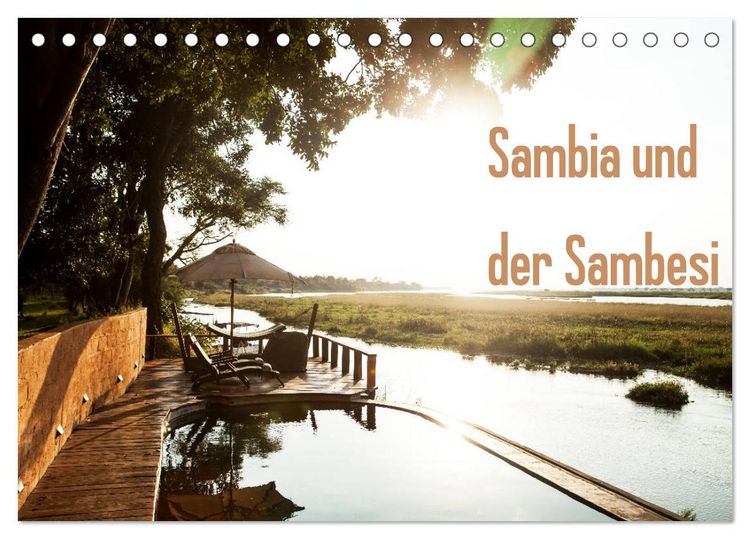 Produktbild: Sambia und der Sambesi (Tischkalender 2026 DIN A5 quer), CALVENDO Monatskalender