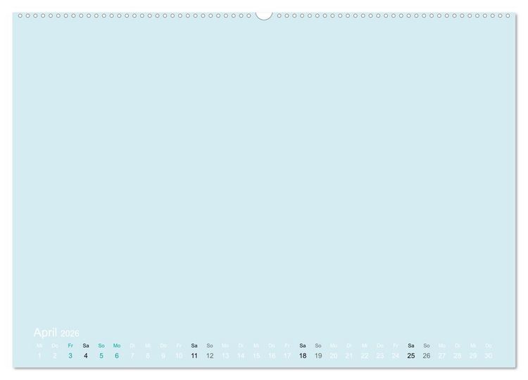 Produktbild: Bastelkalender - hell Blau (Wandkalender 2026 DIN A2 quer), CALVENDO Monatskalender