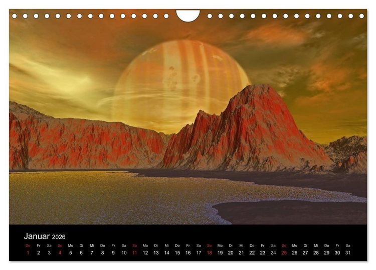 Produktbild: Fantasie-Planeten (Wandkalender 2026 DIN A4 quer), CALVENDO Monatskalender