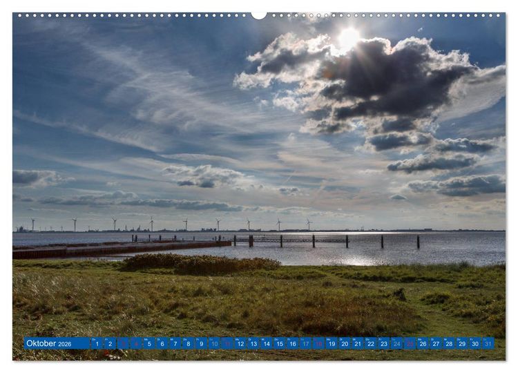 Produktbild: Die Krummh&ouml;rn Gemeinde in Ostfriesland (Wandkalender 2026 DIN A2 quer), CALVENDO Monatskalender
