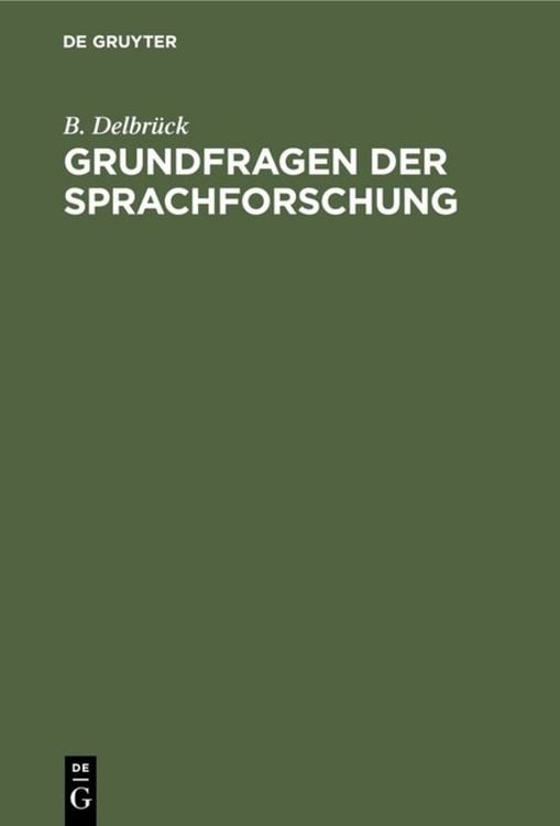 Produktbild: Grundfragen der Sprachforschung