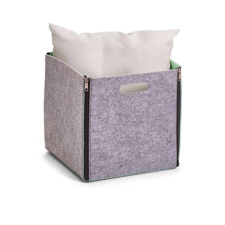 Produktbild: HTI-Living Aufbewahrungskorb "Two-tone", Filz, grau/aqua