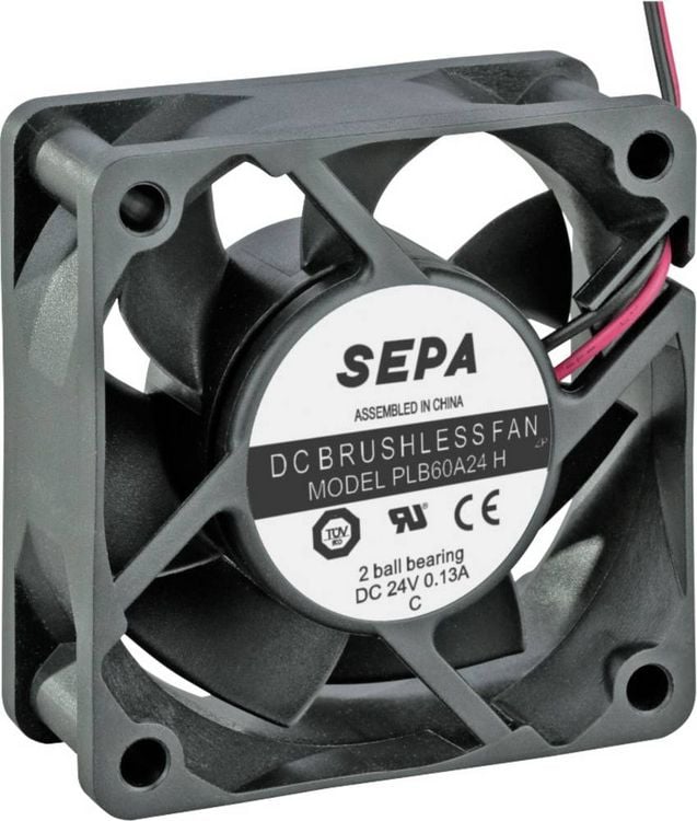 Produktbild: SEPA PLB60A24SE16A Axiall&uuml;fter 24 V/DC 36.7 m&sup3;/h (L x B x H) 60 x 60 x 25mm