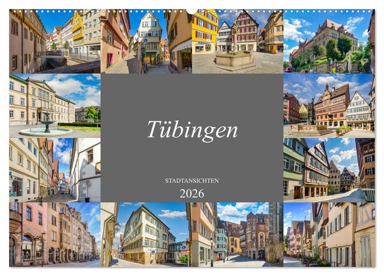 Produktbild: T&uuml;bingen Stadtansichten (Wandkalender 2026 DIN A2 quer), CALVENDO Monatskalender