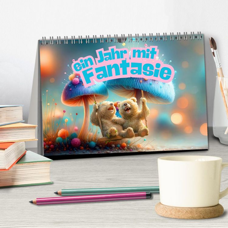 Produktbild: Ein Jahr mit Fantasie (Tischkalender 2026 DIN A5 quer), CALVENDO Monatskalender