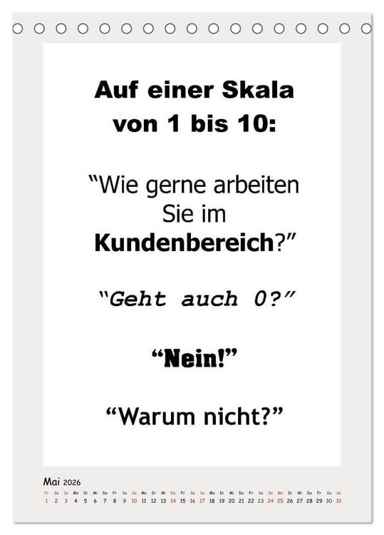Produktbild: Spr&uuml;chekalender. Witziges f&uuml;rs B&uuml;ro (Tischkalender 2026 DIN A5 hoch), CALVENDO Monatskalender