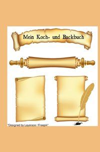 Produktbild: Kochb&uuml;cher / Notizbuch mit retro Koch und Back Design, Kochbuch, Geschenkidee, Softcover, 100 karierte Seiten