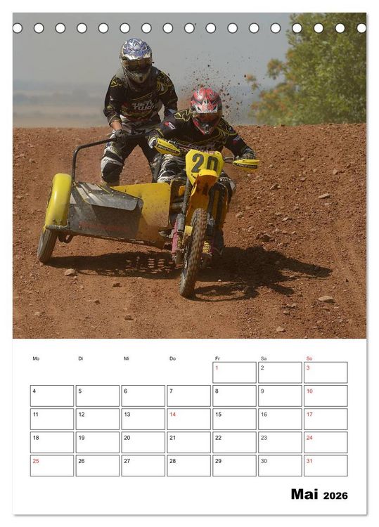 Produktbild: Motocross Terminplaner (Tischkalender 2026 DIN A5 hoch), CALVENDO Monatskalender