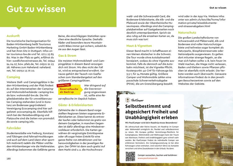 Produktbild: MARCO POLO Camper Guide Baden-W&uuml;rttemberg & Pfalz
