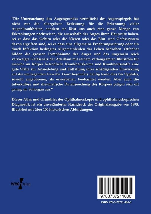 Produktbild: Atlas und Grundriss der Ophthalmoskopie und ophthalmoskopischen Diagnostik